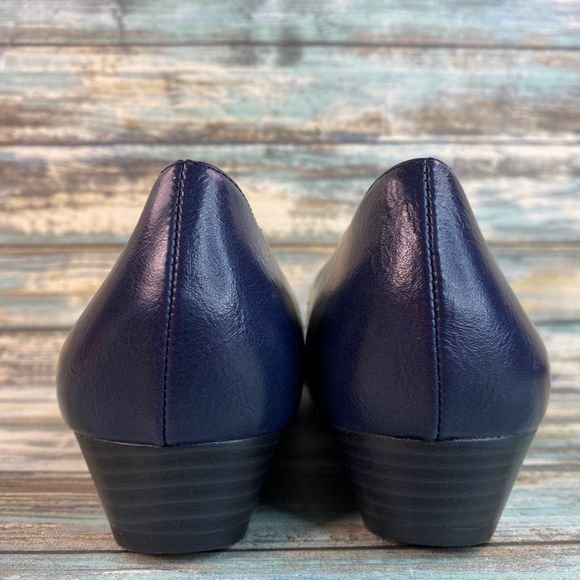 Lifestride Womens Fabiana Blue Loafers Shoe Size 7M Wedge Heel Round Toe Comfort - Picture 6 of 11